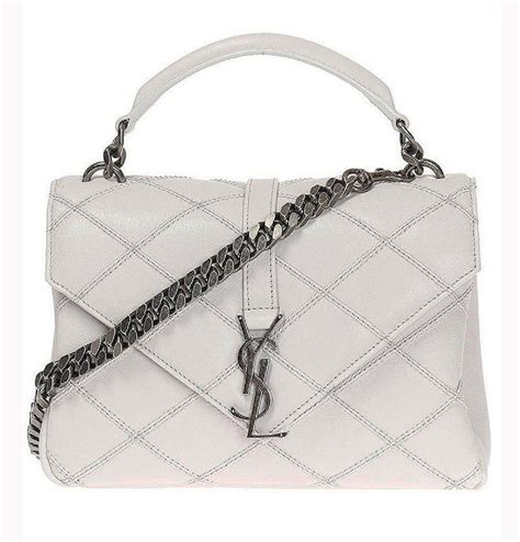 ysl handbag white with pattern